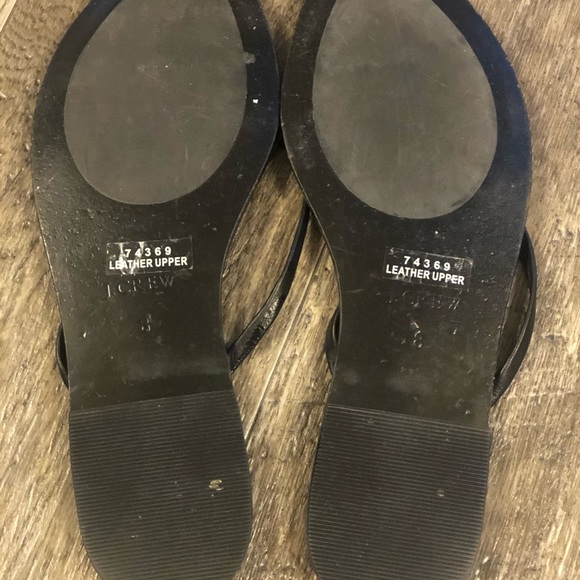 J. Crew black leather flip flops - Picture 3 of 5